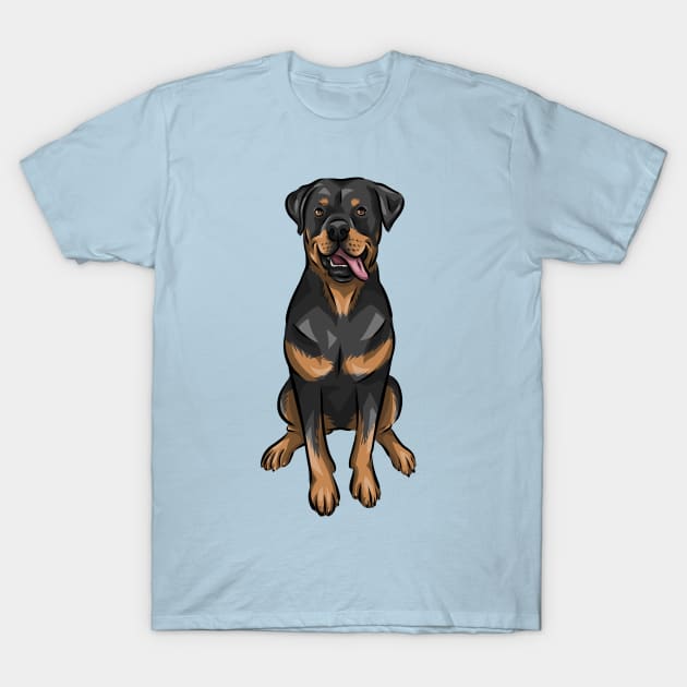 Rottweiler Dog | Rottie T-Shirt by Shirin Illustration